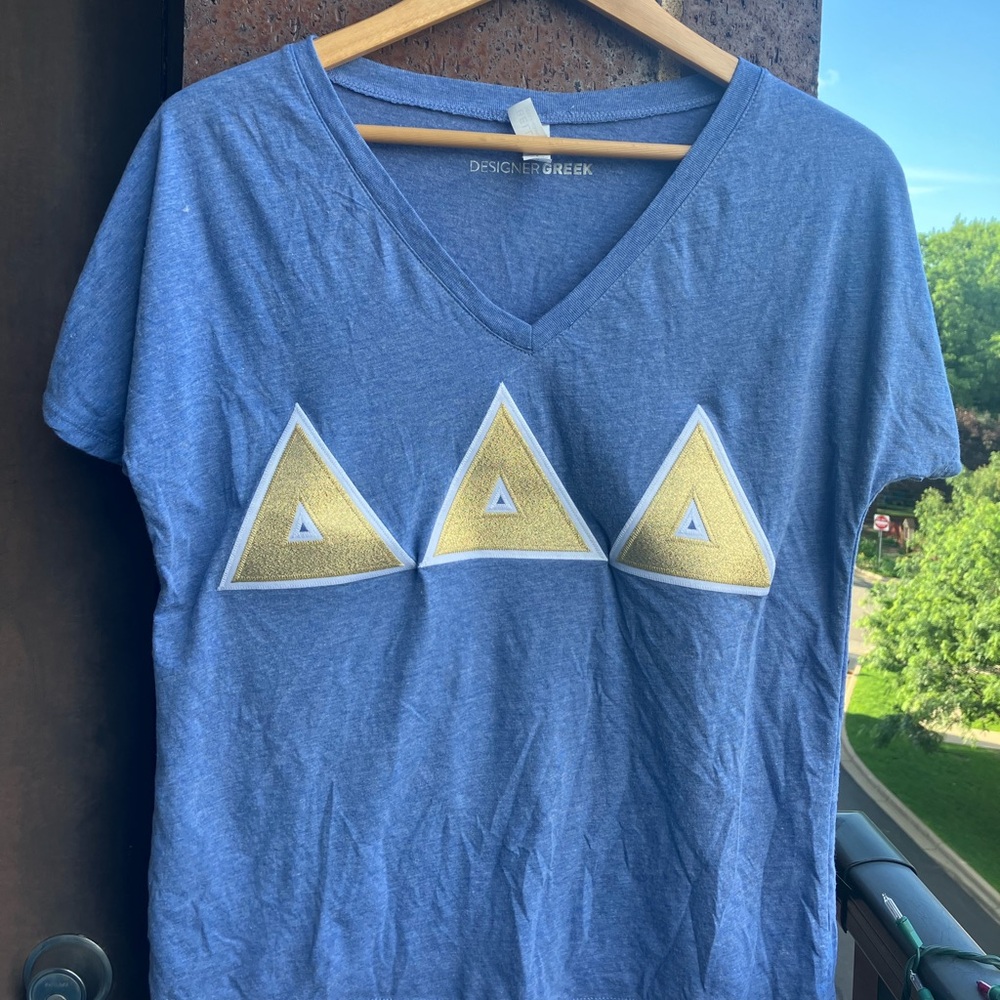 Tri delta letters t shirt